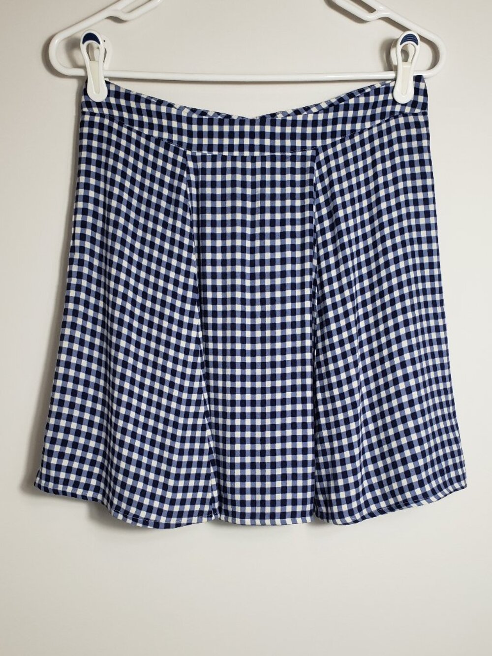 Reformation Flounce Blue Gingham Check Mini Skirt Cottagecore Preppy Size 8